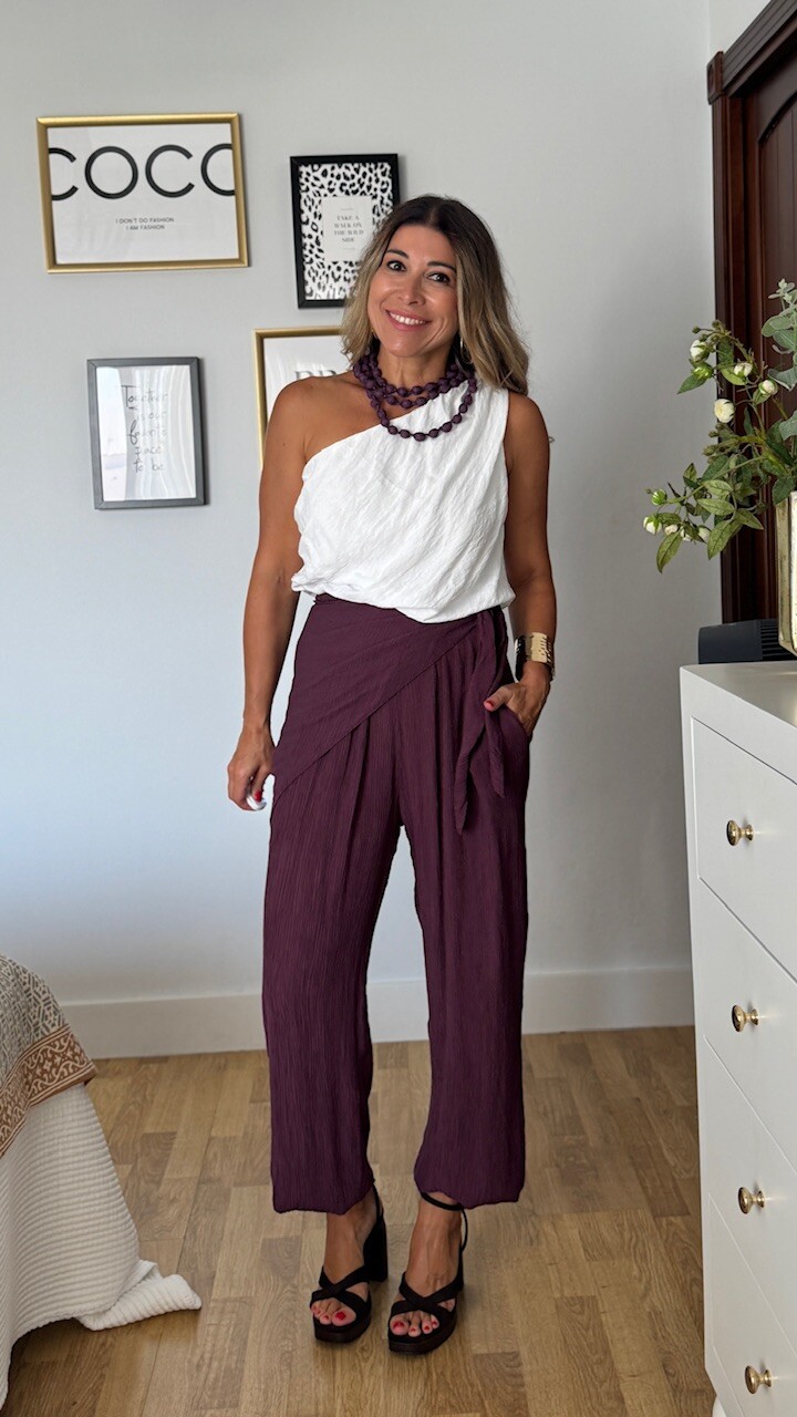 Pantalón bombacho Bambula Pañuelo Berenjena - Imagen 9