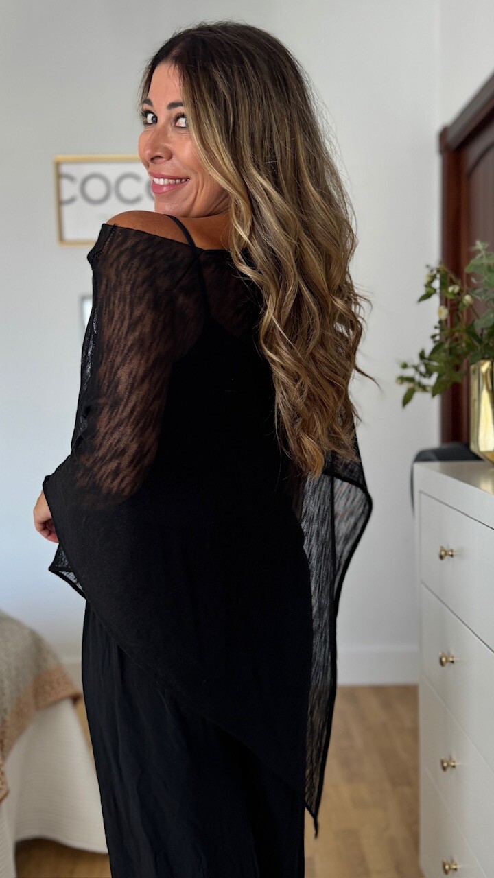 Poncho Hilo Negro - Imagen 5