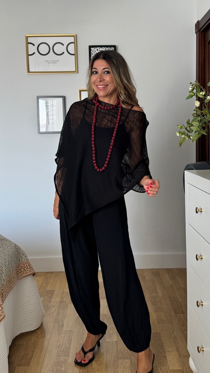 Poncho Hilo Negro - Imagen 2