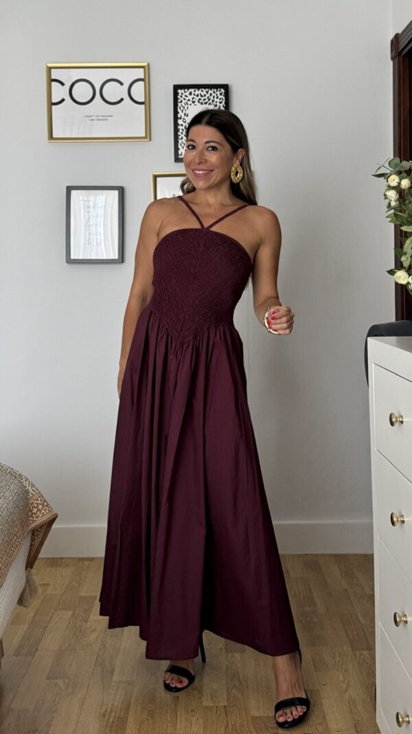 Vestido Catalina Nido Berenjena
