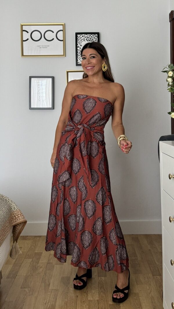 Vestido Anudado Carmela Teja