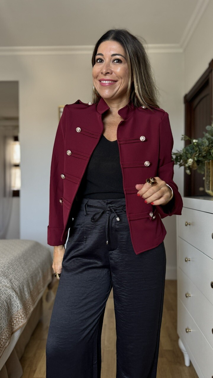 Chaqueta Alamares Burdeos - Imagen 4