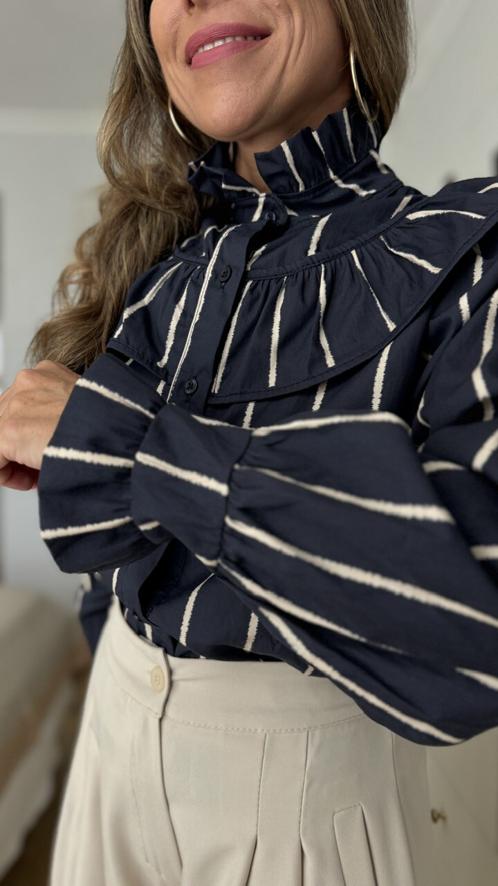Blusa Pecherin Azul Marino - Imagen 8