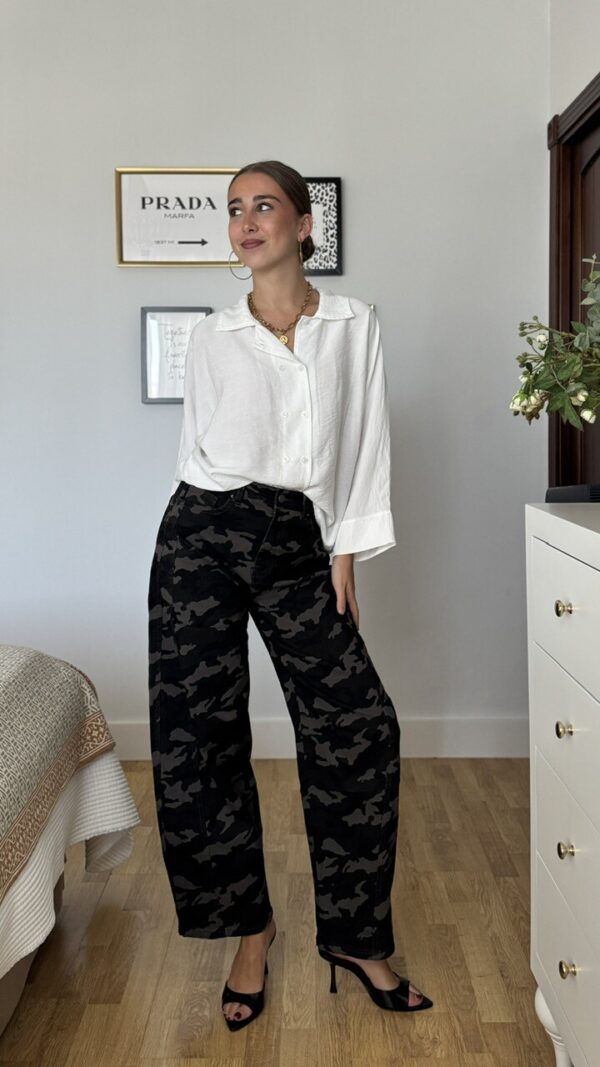 Jeans Camuflaje Oscuro Barrel 650Y