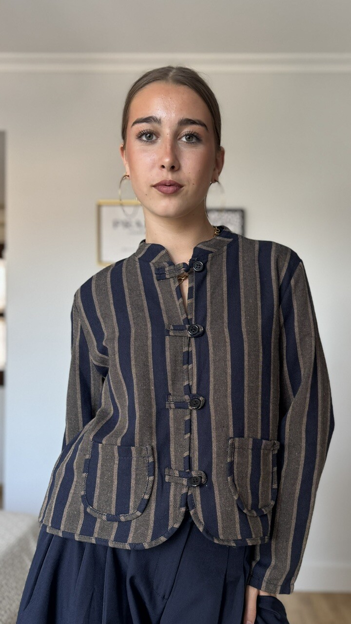 Chaqueta rayas Paulina azul - Imagen 19