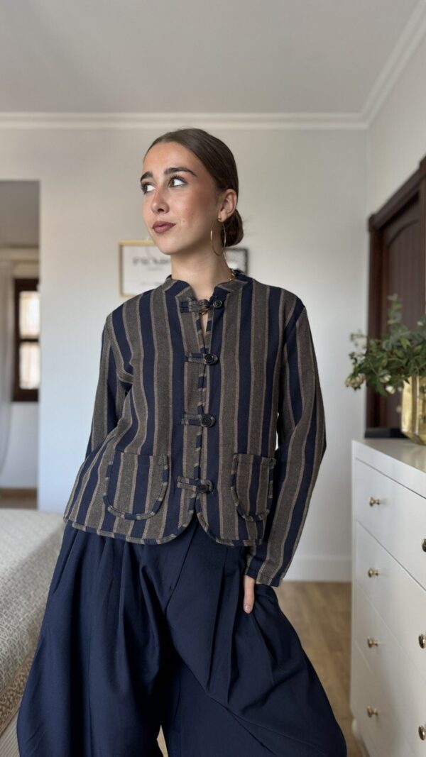Chaqueta rayas Paulina azul