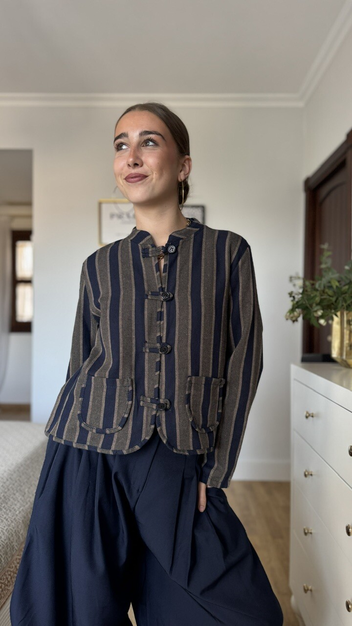 Chaqueta rayas Paulina azul - Imagen 17