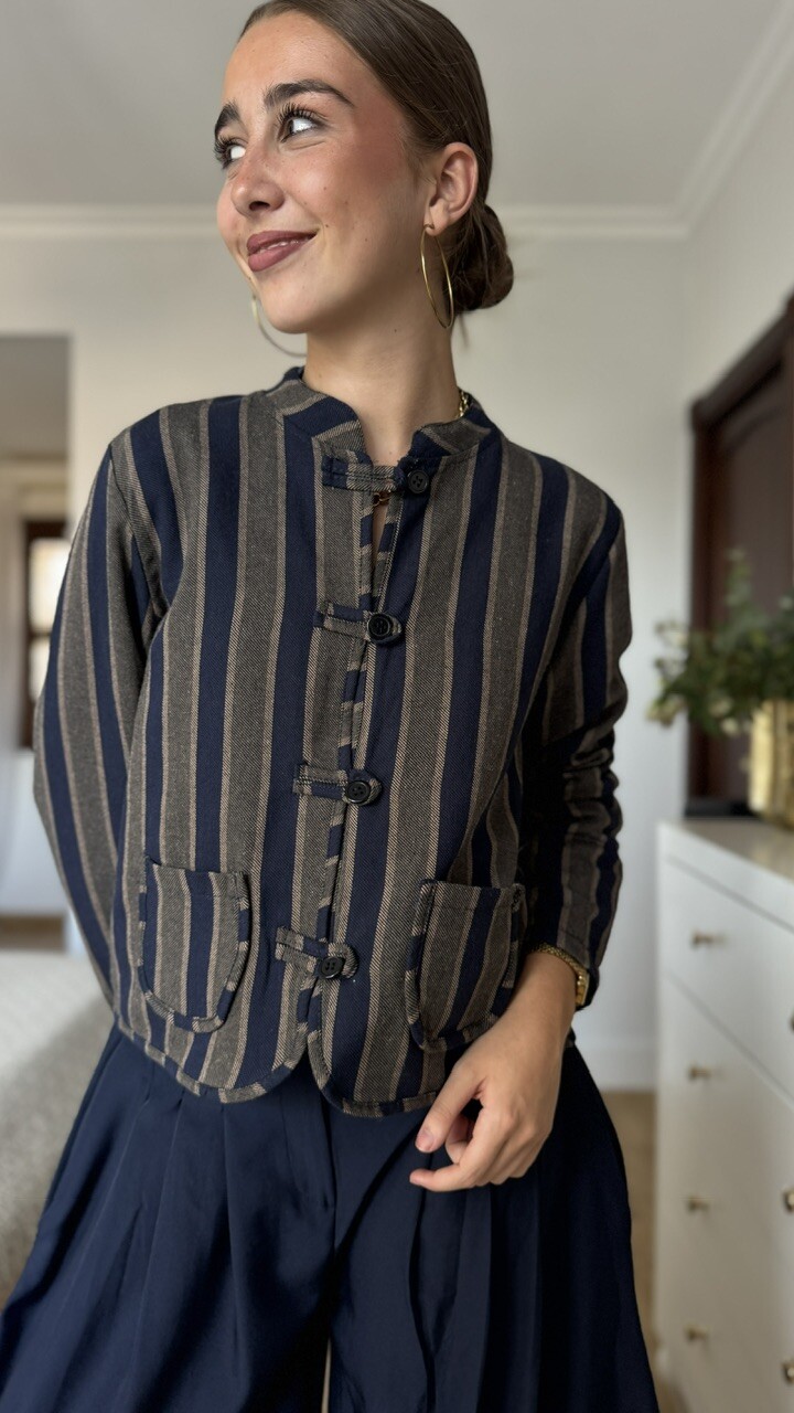 Chaqueta rayas Paulina azul - Imagen 16