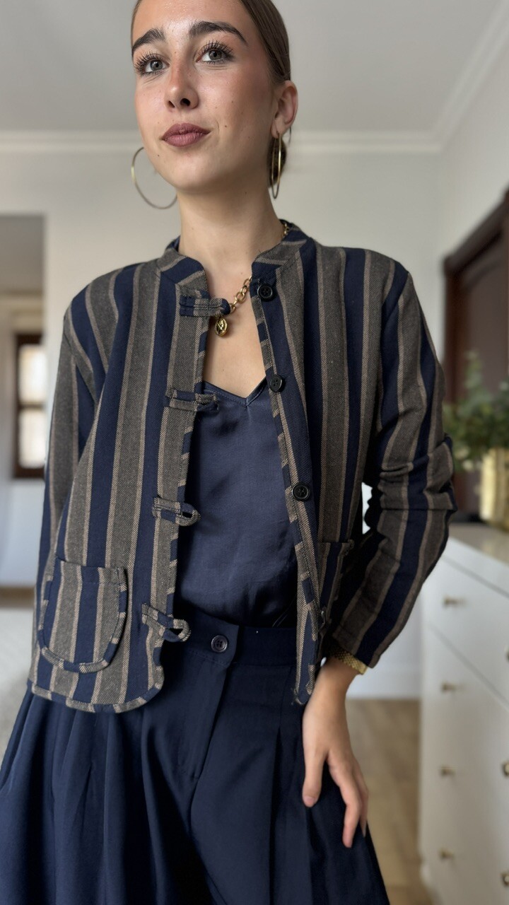 Chaqueta rayas Paulina azul - Imagen 10
