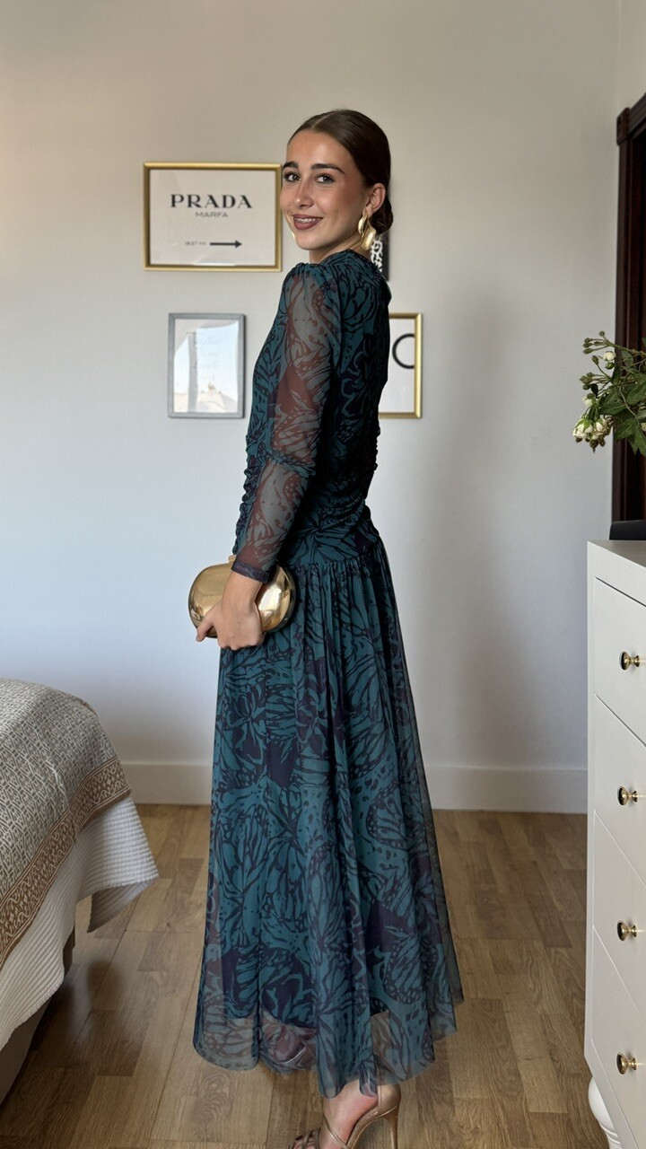 Vestido Invitada Azalea Petróleo - Imagen 4