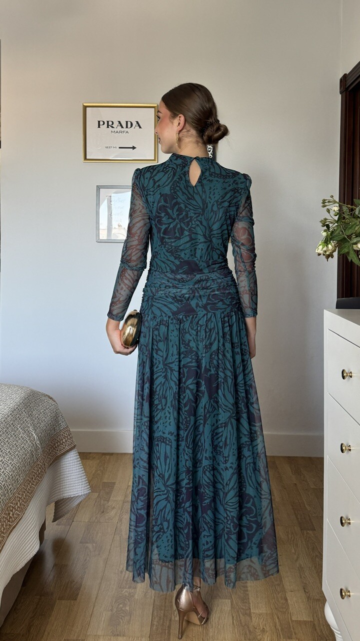 Vestido Invitada Azalea Petróleo - Imagen 10
