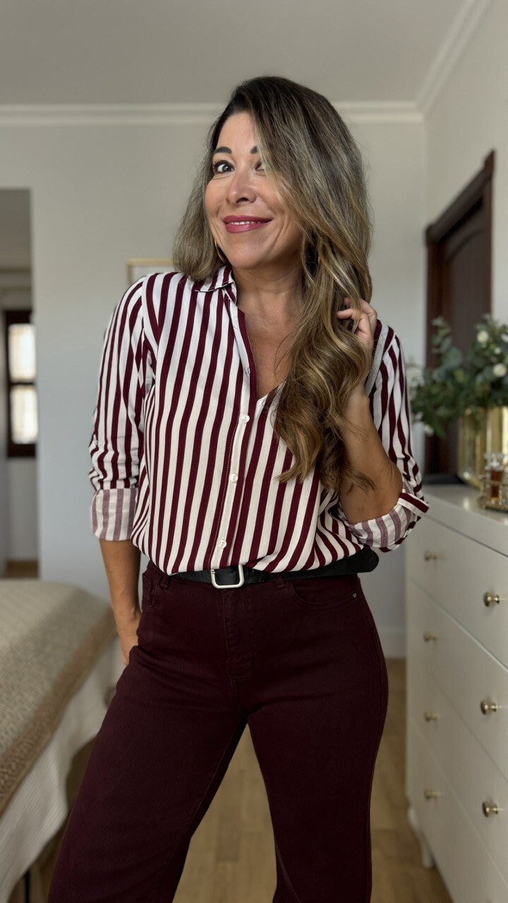 Blusa Rayas berenjena - Imagen 3