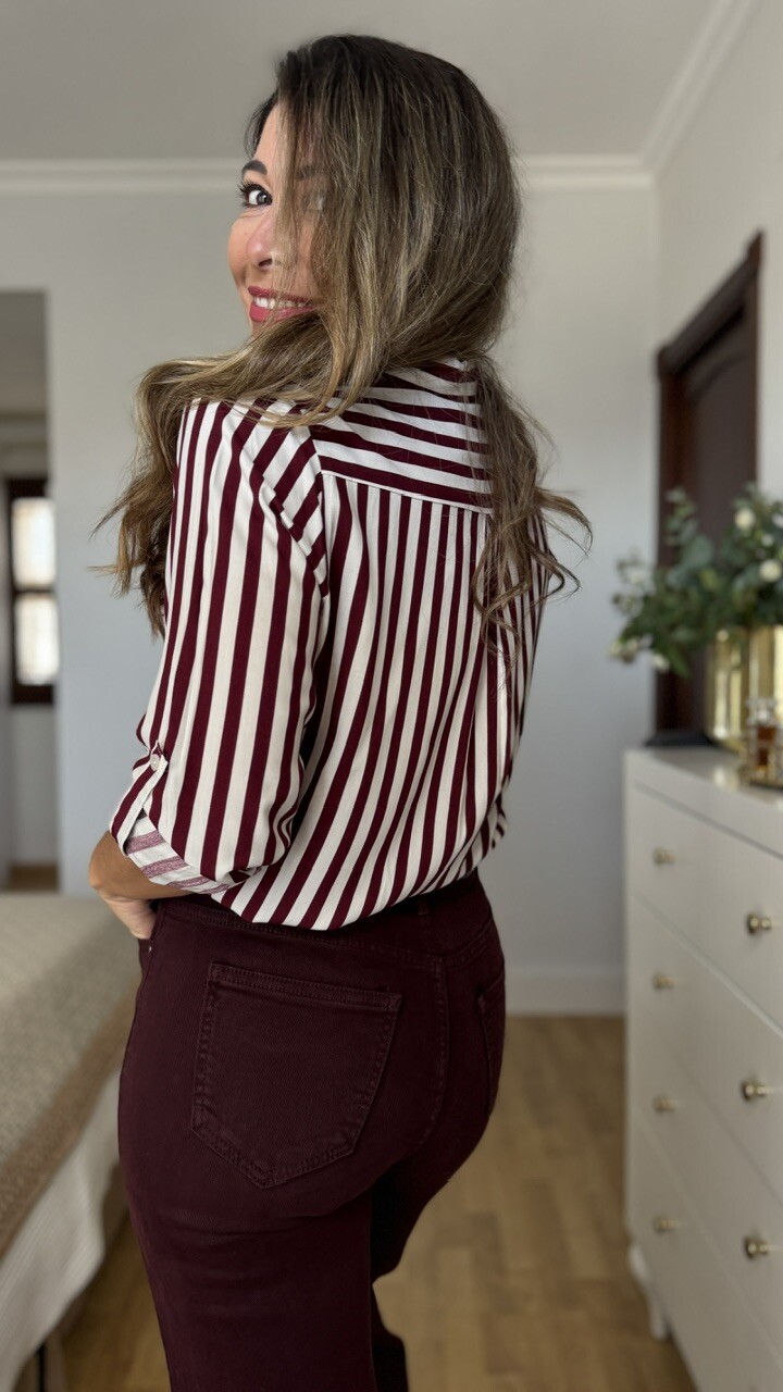 Blusa Rayas berenjena - Imagen 4