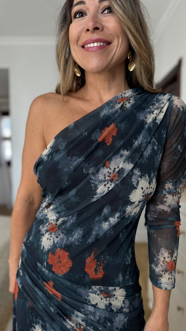 Vestido invitada Telma Azul - Imagen 6