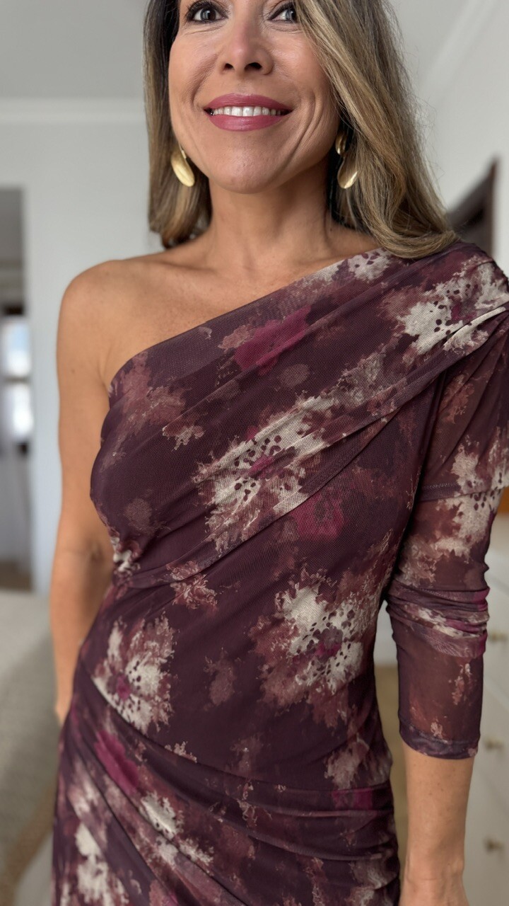 Vestido Invitada Telma Burdeos - Imagen 6
