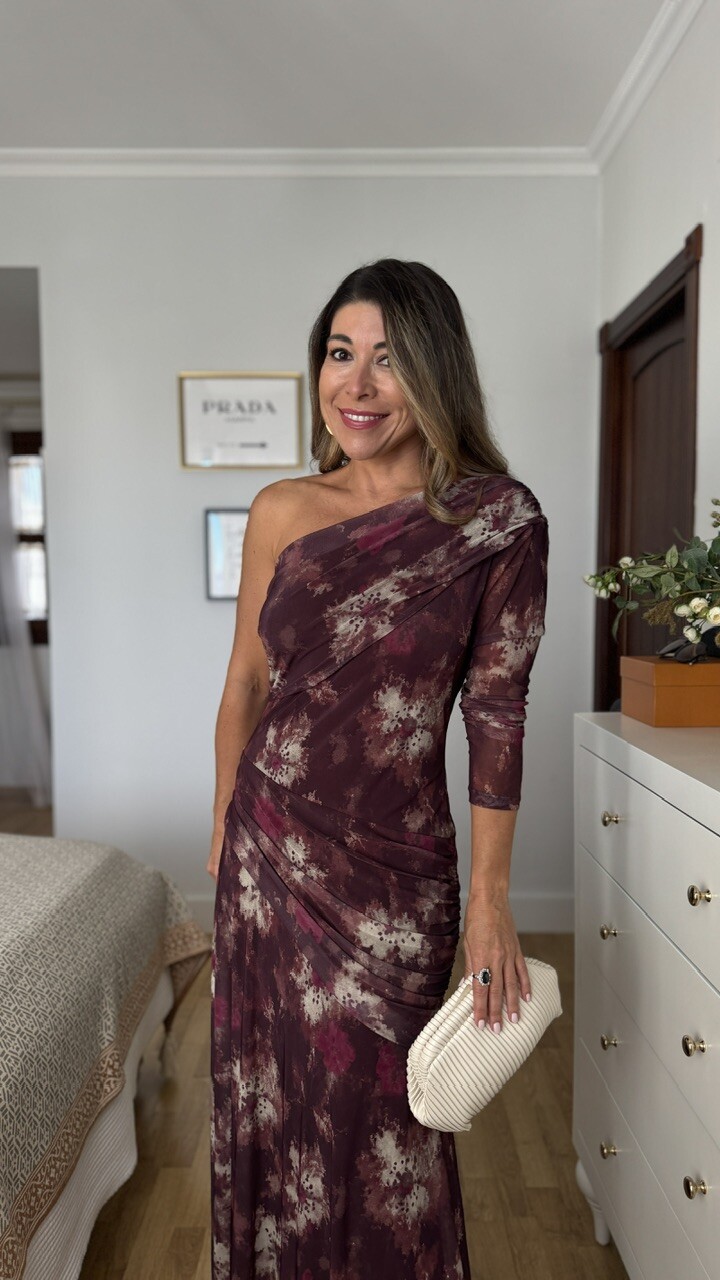 Vestido Invitada Telma Burdeos - Imagen 7