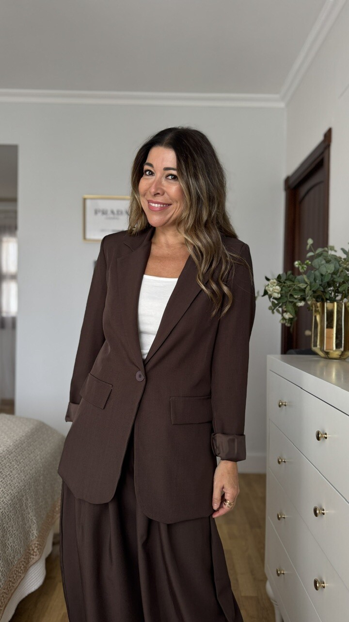 Chaqueta Blazer Cris marrón - Imagen 3