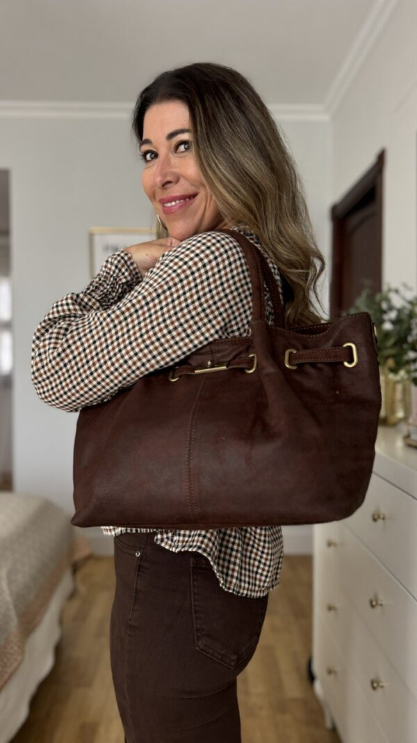 Bolso Mano Antelina Classic Marrón