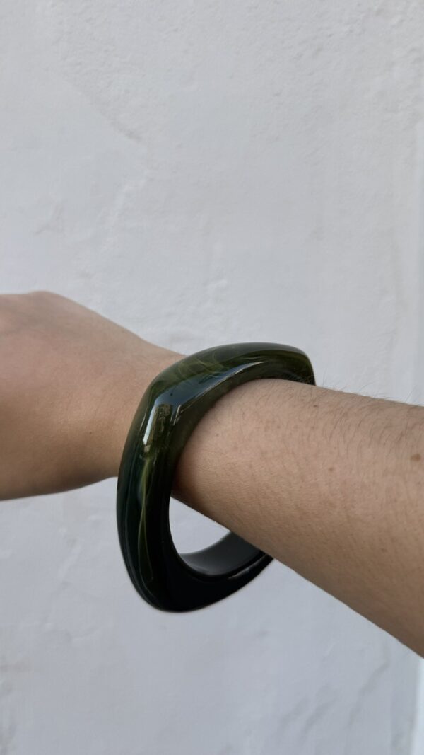Pulsera Geométrica Verde Caza