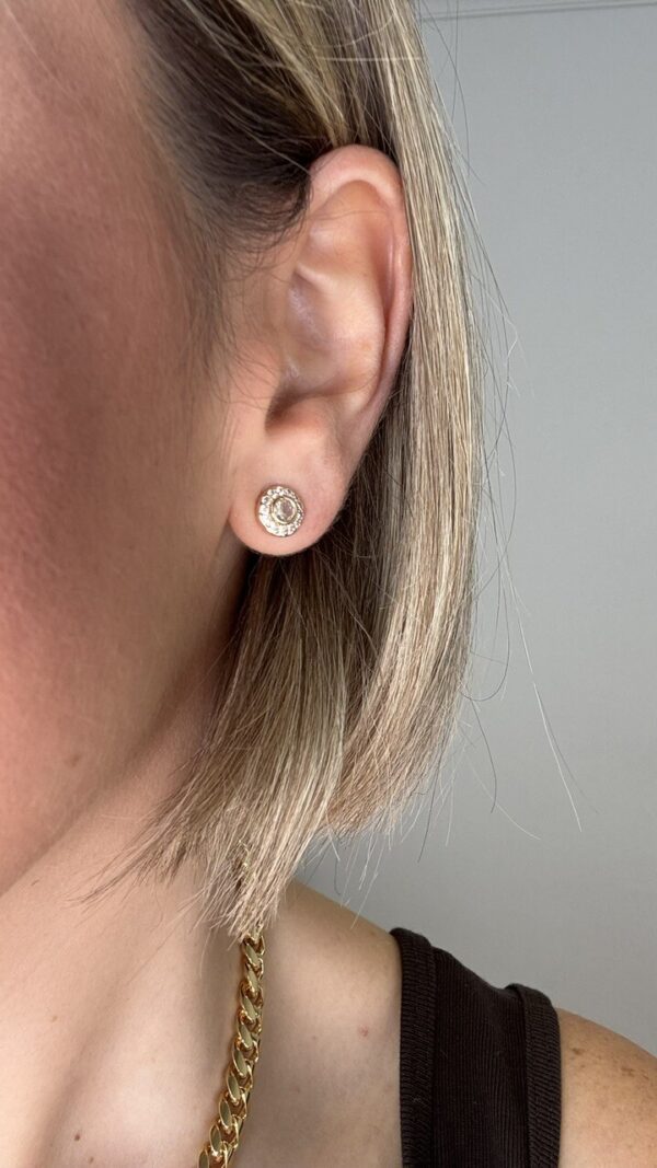 Pendientes Redondo Piedras Brillantes