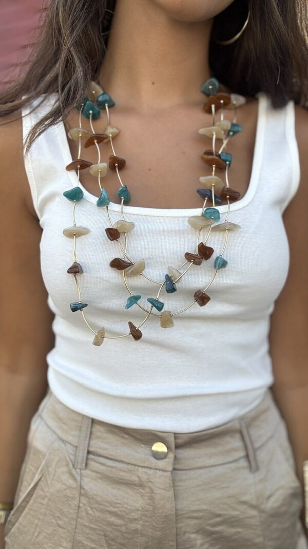 Collar Triple Piedras