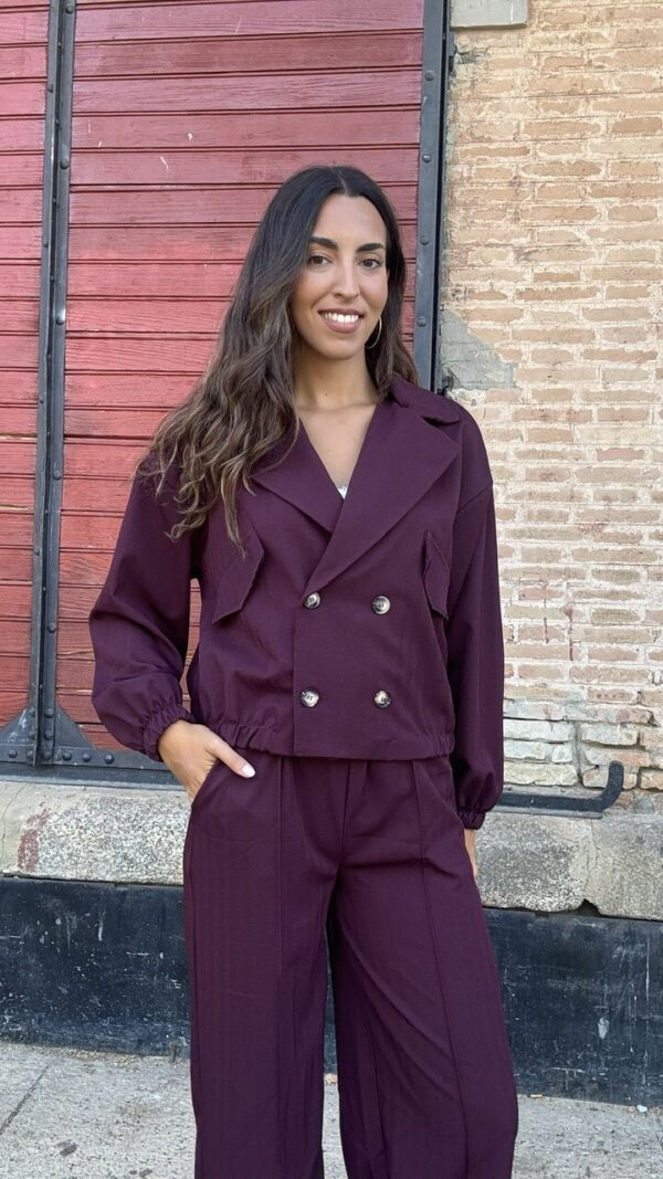 Chaqueta Trench Burdeos