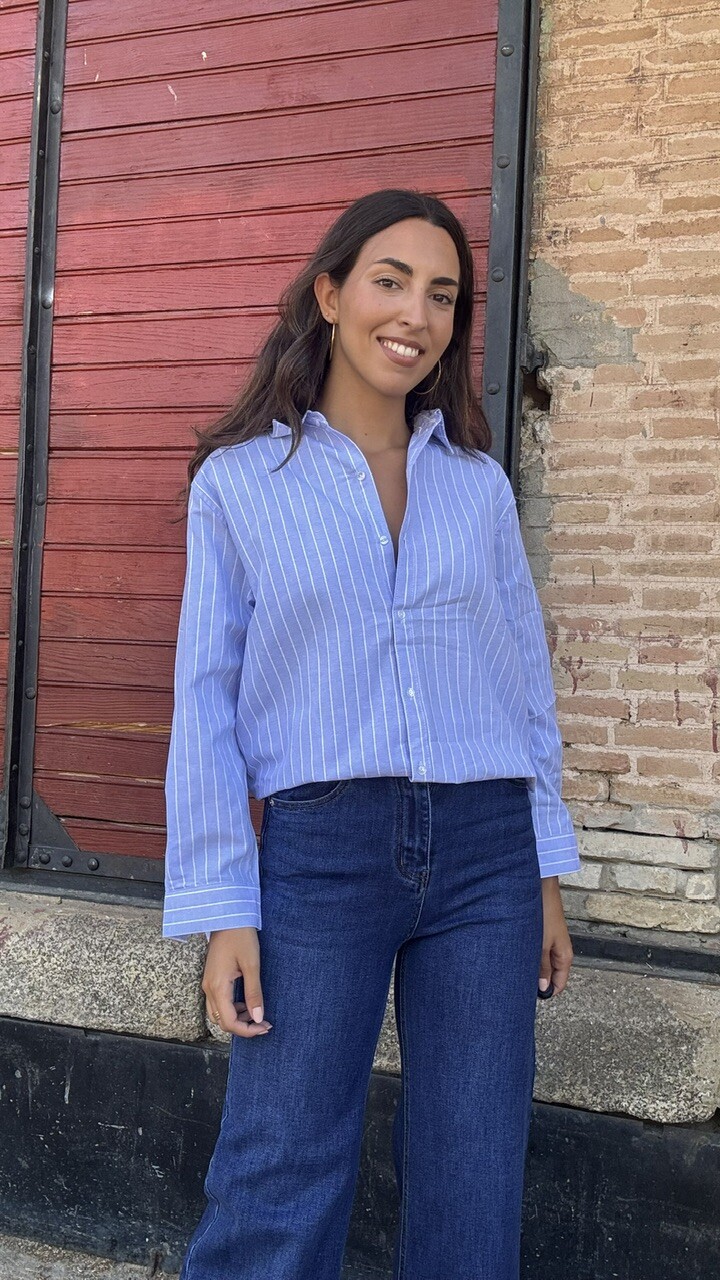 Camisa Mil Rayas Celeste - Imagen 5