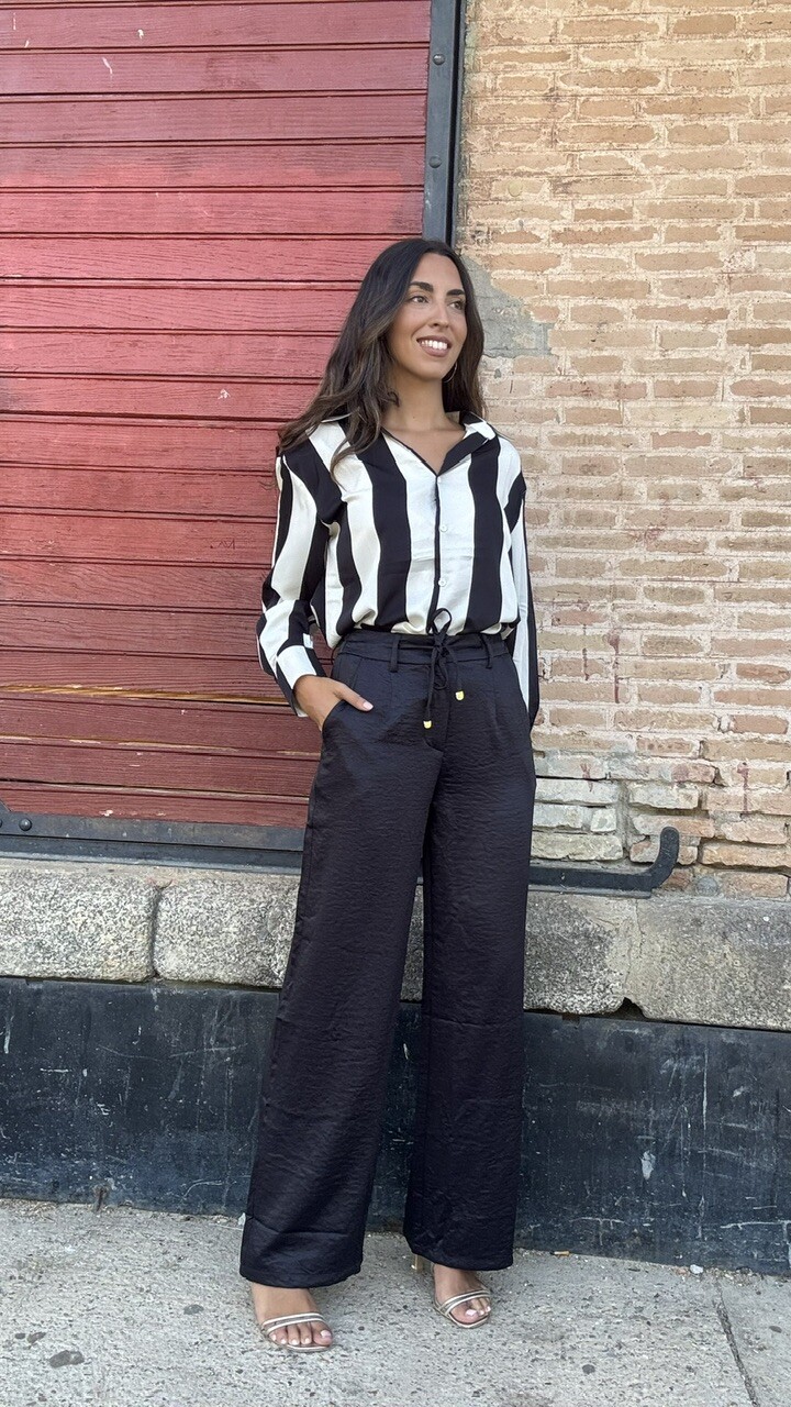 Camisa Rayas Blanco Negro - Imagen 10