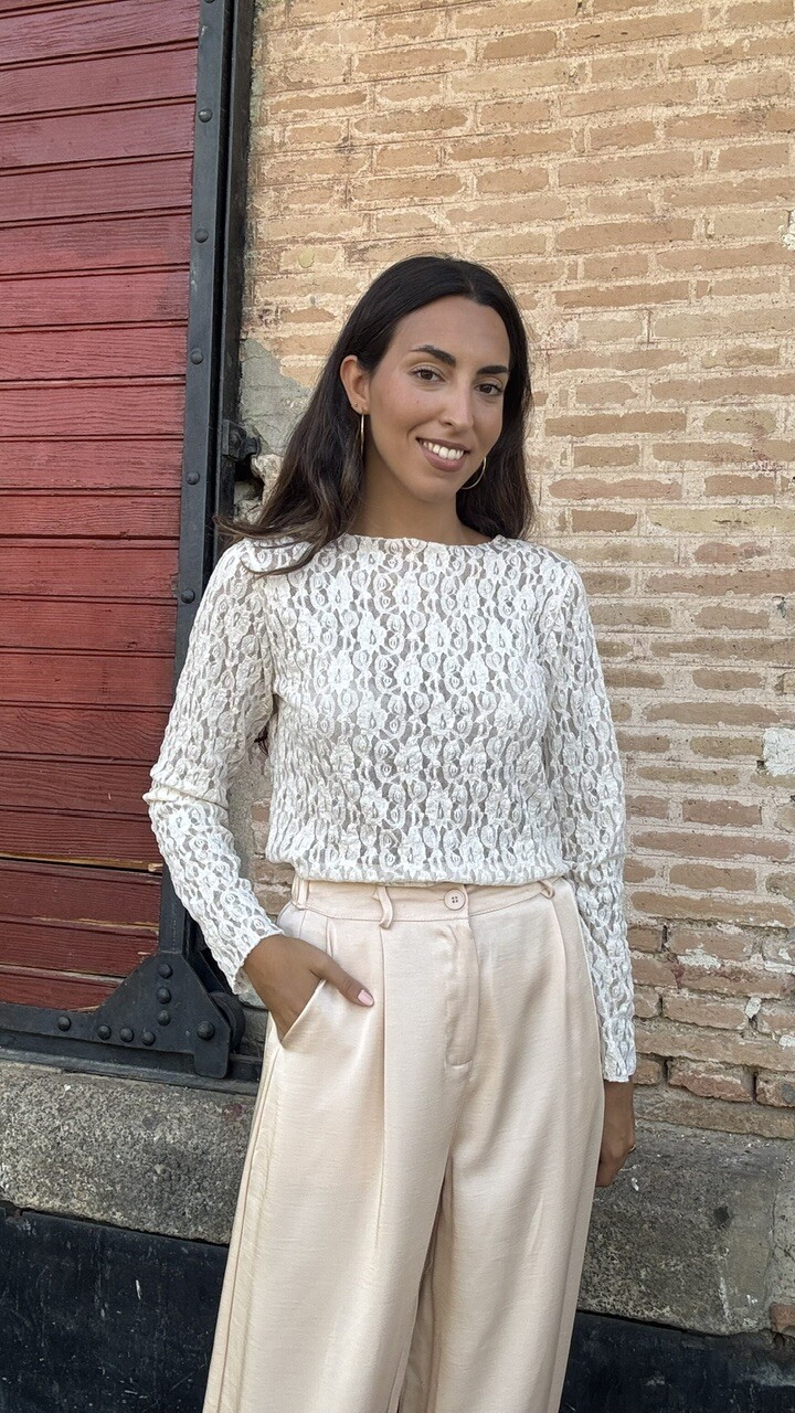 Top Encaje Beige