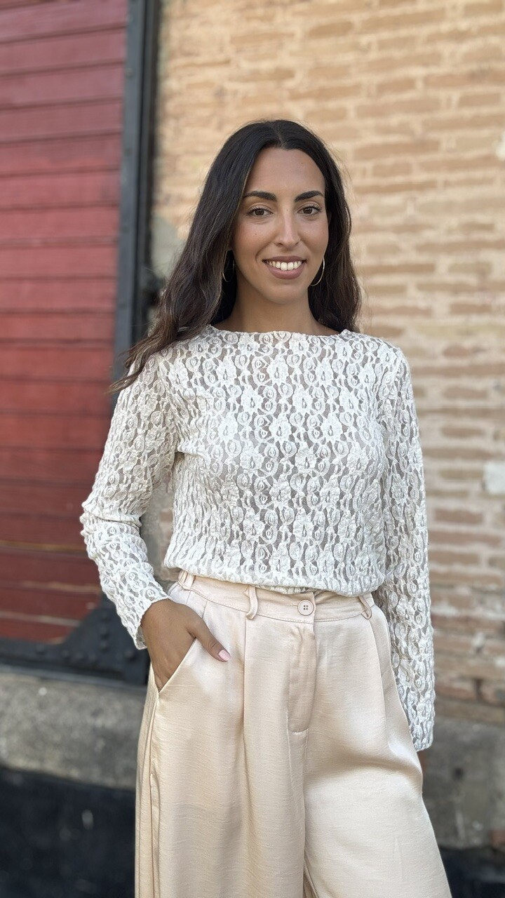Top Encaje Beige - Imagen 5