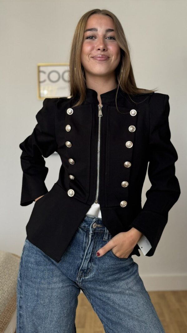 Chaqueta Napoleón Hombreras Negra