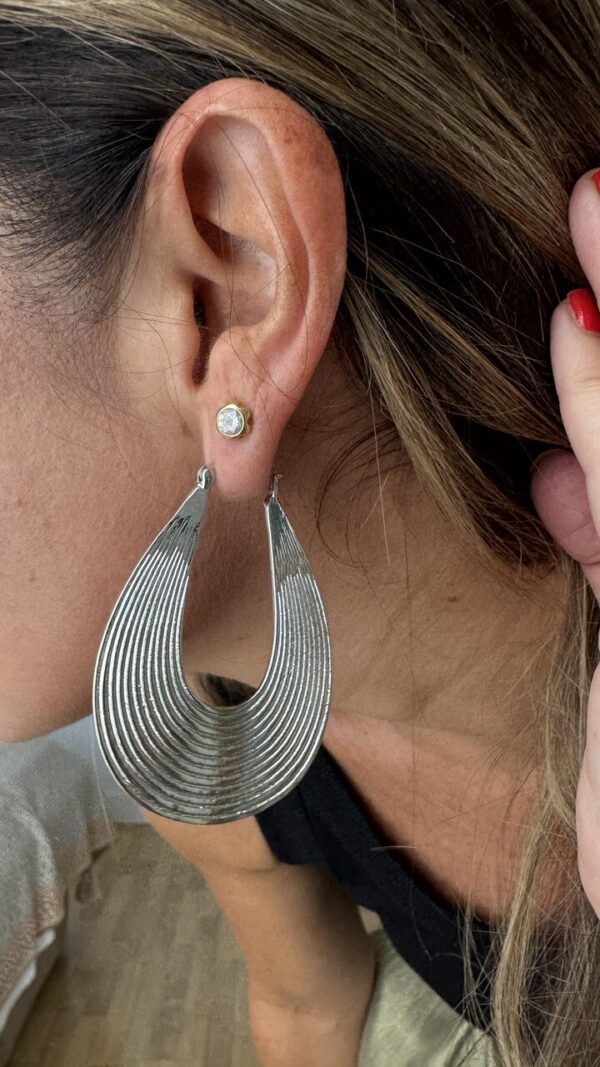Pendientes Aros Helen Plateadas
