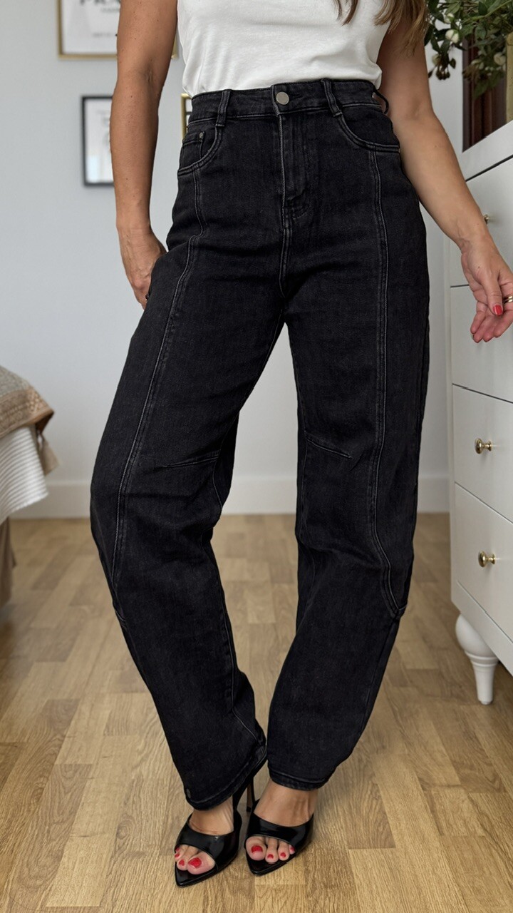 Jeans Barrel Negros LM821 - Imagen 3