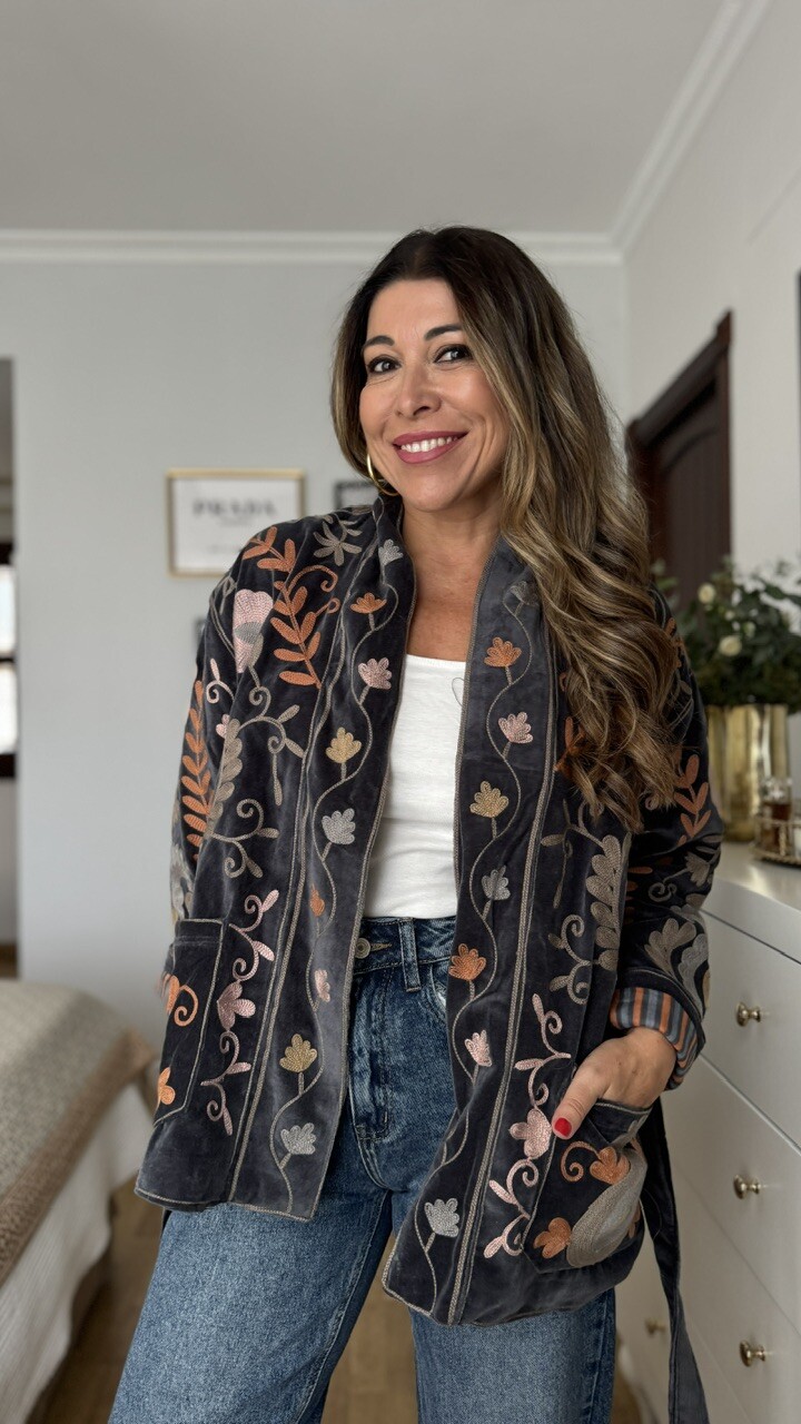 Chaqueta Bordada Terciopelo - Imagen 6