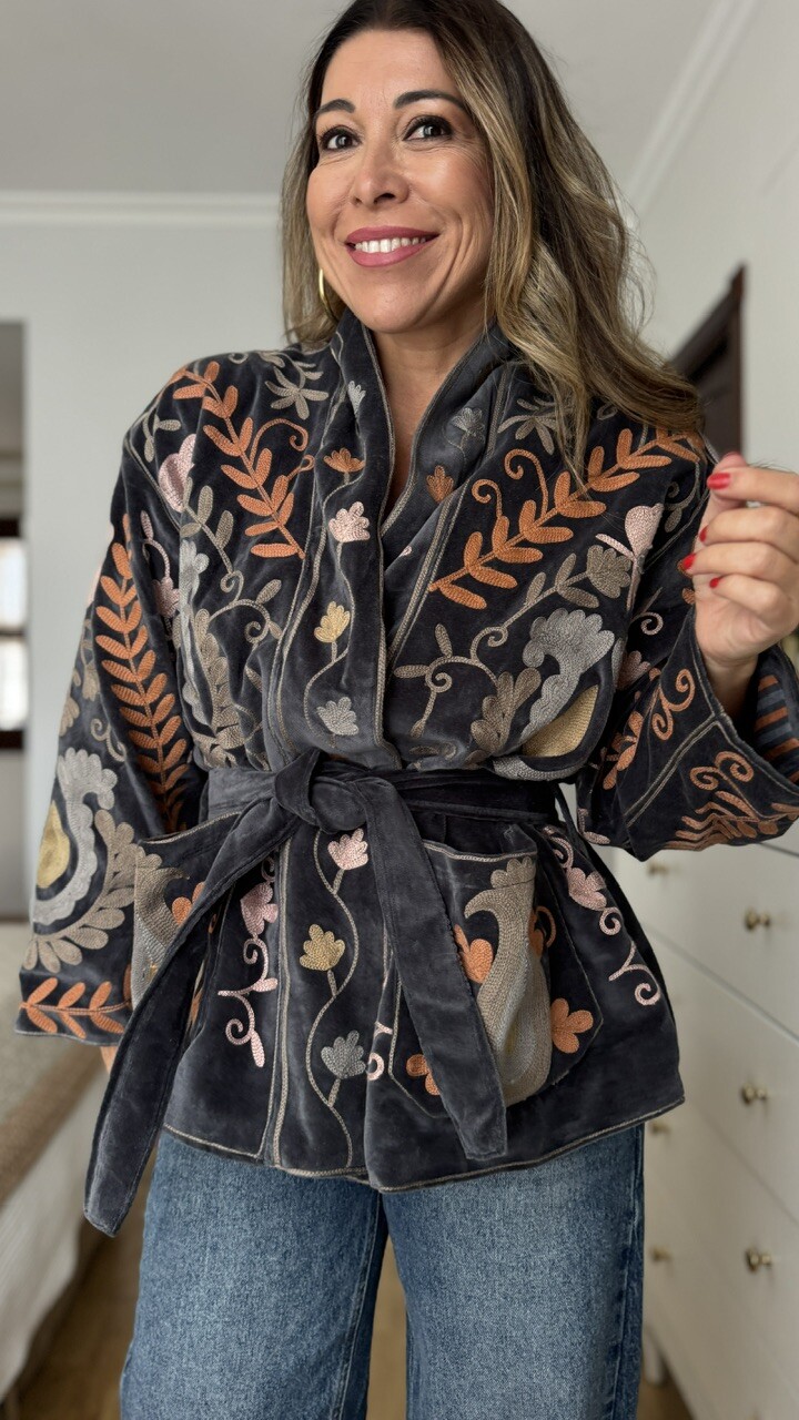 Chaqueta Bordada Terciopelo - Imagen 7