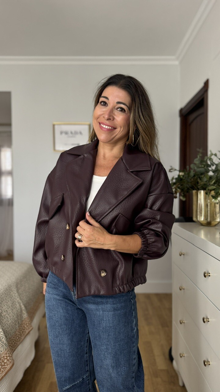Bomber Trench Polipiel Berenjena - Imagen 8