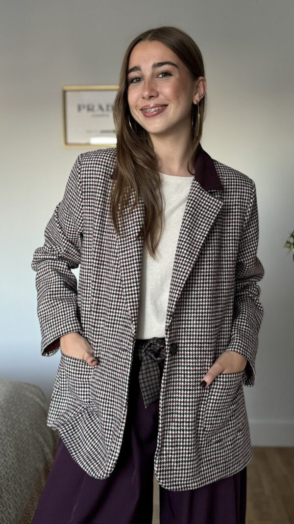 Chaqueta Pata De Gallo Paño