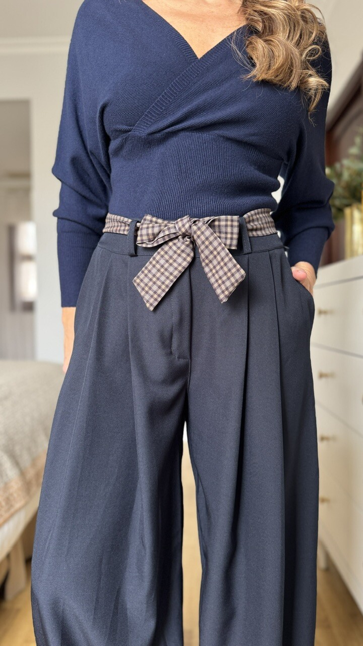 Pantalón Bombacho Pañuelo Azul Marino - Imagen 6