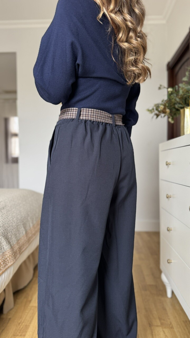 Pantalón Bombacho Pañuelo Azul Marino - Imagen 3