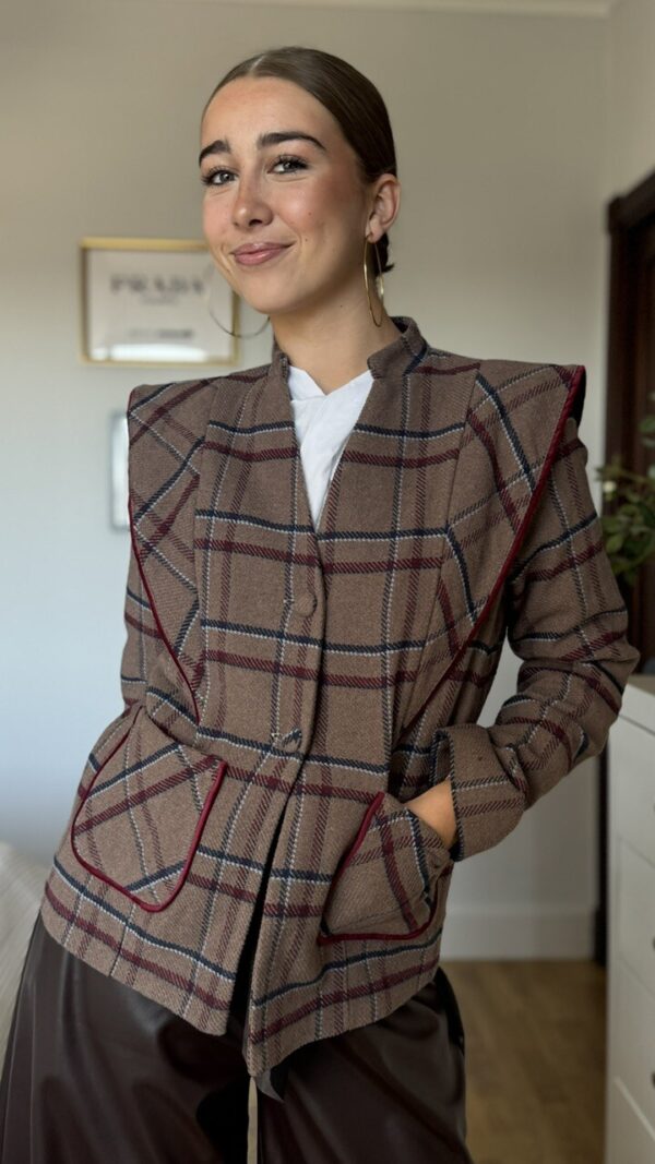 Chaqueta Tartán Topo