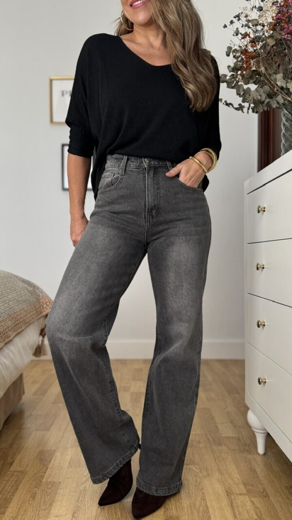Jeans Rectos Grises Y5226